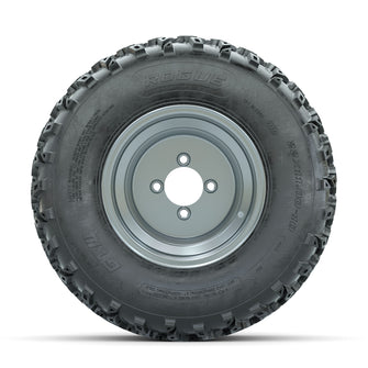 GTW Steel Silver 3:5 Offset 10 in Wheels with 22x11.00-10 Rogue All Terrain Tires  Full Set