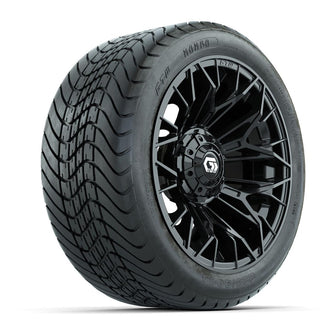 Set of (4) 14 in GTW® Stellar Black Wheels with 225/30-14 Mamba Street Tire