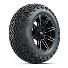 GTW Stealth Gloss Black/Machined 14 in Wheels with 23x10-14 Predator All-Terrain Tires  Full Set