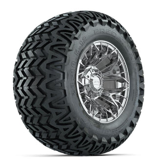 Set of (4) 12 in GTW® Stellar Chrome Wheels with 23x10.5-12 Predator All-Terrain Tires