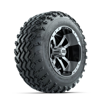 GTW Storm Trooper Machined/Black 12 in Wheels with 22x11.00-12 Rogue All Terrain Tires  Full Set