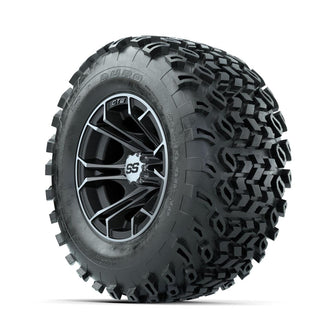 GTW Spyder Machined/Matte Grey 10 in Wheels with 20x10-10 Duro Desert All Terrain Tires – Full Set