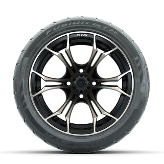 GTW Spyder Bronze/Matte Black 14 in Wheels with 225/40-R14 Fusion GTR Street Tires  Full Set