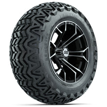 GTW Spyder Machined/Black 14 in Wheels with 23x10-14 GTW Predator All-Terrain Tires  Full Set