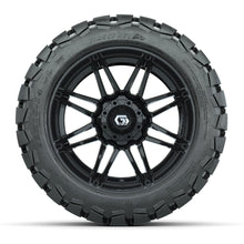 GTW® Stealth Gloss Black 14 in Wheels with 22x10-14 Timberwolf All-Terrain Tires – Full Set