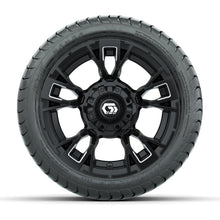 GTW® Vandal Matte Black/Machined 12 in Wheels with 215/35-12 Mamba Street Tires – Full Set