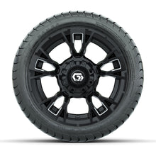 GTW Vandal Matte Black/Machined 12 in Wheels with 215/35-12 Mamba Street Tires  Full Set