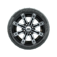 12ù GTW Tempest Black/Machined Wheels with Fusion GTR Street Tires  Set of 4