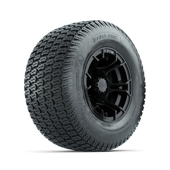 GTW Spyder Matte Black 10 in Wheels with 20x10-10 Terra Pro S-Tread Traction Tires  Full Set