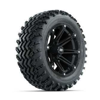 GTW Element Black 14 in Wheels with 23x10.00-14 Rogue All Terrain Tires  Full Set