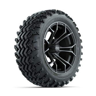 GTW Spyder Machined/Grey 14 in Wheels with 23x10.00-14 Rogue All Terrain Tires  Full Set