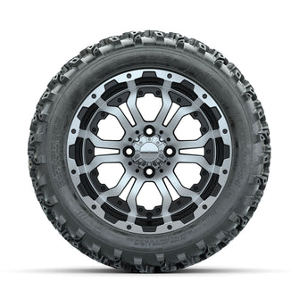 GTW Omega Machined/Black 14 in Wheels with 23x10.00-14 Rogue All Terrain Tires  Full Set