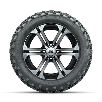 GTW Specter Machined/Black 14 in Wheels with 23x10.00-14 Rogue All Terrain Tires  Full Set