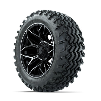 GTW Stellar Machined/Black 14 in Wheels with 23x10.00-14 Rogue All Terrain Tires  Full Set