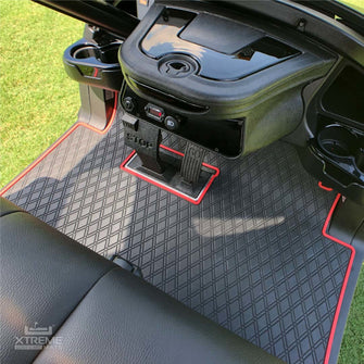 Xtreme Floor Mats for Club Car Precedent / Onward / Tempo / Villager & V4L - Black/Red