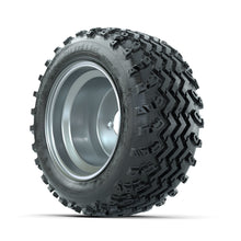 GTW Steel Silver 3:5 Offset 10 in Wheels with 18x9.50-10 Rogue All Terrain Tires  Full Set