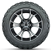 GTW Spyder Machined/Black 14 in Wheels with 22x10-14 GTW Timberwolf All-Terrain Tires  Full Set