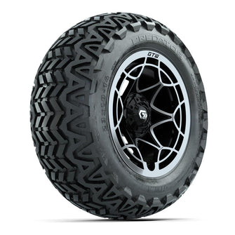 GTW® Nexus Gloss Black/Silver 14 in Wheels with 23x10-14 Predator All-Terrain Tires – Full Set