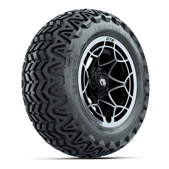 GTW Nexus Gloss Black/Silver 14 in Wheels with 23x10-14 Predator All-Terrain Tires  Full Set