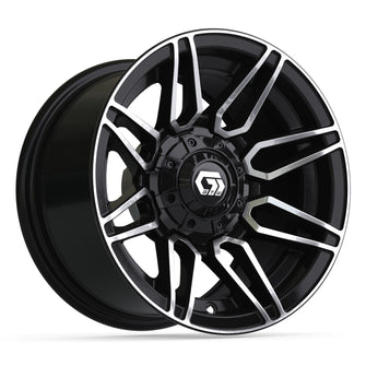 12" GTW Stealth Gloss Black with Machined Accents Wheel