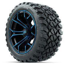 GTW Spyder Blue/Black 14 in Wheels with 23x10-14 GTW Nomad All-Terrain Tires  Full Set