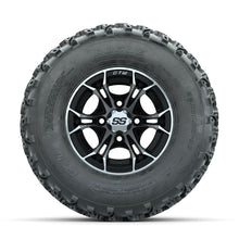 GTW Spyder Machined/Black 10 in Wheels with 22x11.00-10 Rogue All Terrain Tires – Full Set