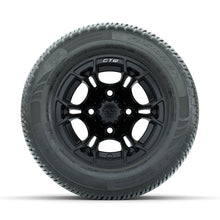 GTW Spyder Matte Black 10 in Wheels with 205/50-10 Fusion SR Steel Belted Radial Tires  Full Set