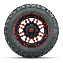 GTW Stealth Black/Red 12 in Wheels with 22x11.00-12 Rogue All-Terrain Tires  Full Set