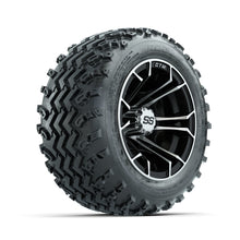 GTW Spyder Machined/Black 10 in Wheels with 18x9.50-10 Rogue All Terrain Tires  Full Set