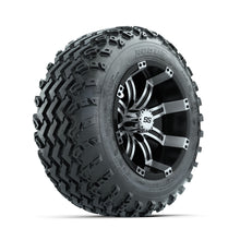 GTW Tempest Machined/Black 12 in Wheels with 22x11.00-12 Rogue All Terrain Tires  Full Set