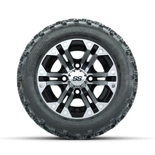 GTW Specter Machined/Black 10 in Wheels with 18x9.50-10 Rogue All Terrain Tires  Full Set