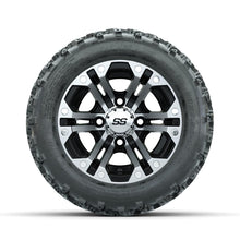 GTW Specter Machined/Black 10 in Wheels with 18x9.50-10 Rogue All Terrain Tires – Full Set