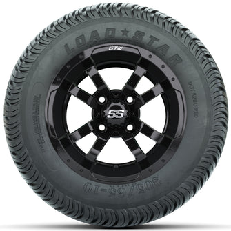 Set of (4) 10 in GTW Storm Trooper Wheels with 205/65-10 Kenda Load Star Tires