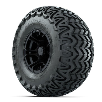 GTW Spyder Matte Black 10 in Wheels with 22x11-10 Predator All Terrain Tires – Full Set