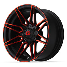 14" GTW Stealth Gloss Black with Red Face Wheel