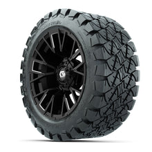 GTW Vandal Matte Black/Machined 14 in Wheels with 22x10-14 Timberwolf All-Terrain Tires  Full Set