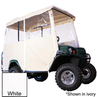 RedDot EZGO TXT 4-Passenger w/80" RedDot Top White 3-Sided Over-The-Top Vinyl Enclosure (Years 1994.5-Up)