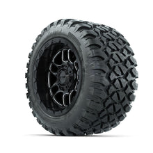 Set of (4) 12 in GTW® Titan Machined & Black Wheels with 22x11-R12 Nomad All-Terrain Tires