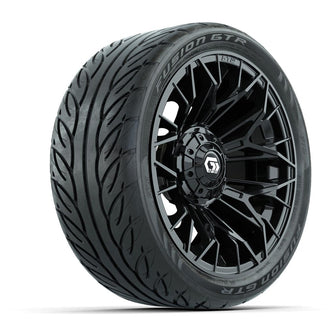 Set of (4) 14 in GTW® Stellar Black Wheels with 205/40-R14 Fusion GTR Street Tires