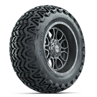 GTW Volt Gunmetal/Machined 14 in Wheels with 23x10-14 Predator All-Terrain Tires  Full Set