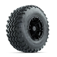 GTW Spyder Matte Black 10 in Wheels with 22x11.00-10 Rogue All Terrain Tires  Full Set