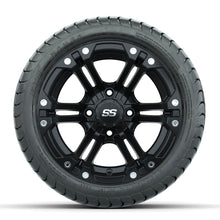 GTW Specter Matte Black 12 in Wheels with 215/35-12 Mamba Street Tires  Full Set