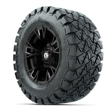 GTW® Vandal Matte Black/Machined 12 in Wheels with 22x10-12 Timberwolf All-Terrain Tires – Full Set