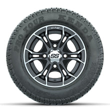 GTW Spyder Machined/Matte Grey 10 in Wheels with 205/50-10 Kenda Pro Tour Low-profile Tires  Full Set