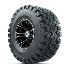 GTW Spyder Machined/Black 10 in Wheels with 22x10-10 Timberwolf All Terrain Tires  Full Set