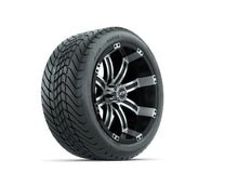 14ù GTW Tempest Black and Machined Wheels with GTW Mamba Street Tires  Set of 4