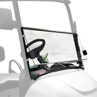 RedDot EZGO RXV Clear Folding 3/16" Windshield with Rubber Trim (Years 2024-Up)