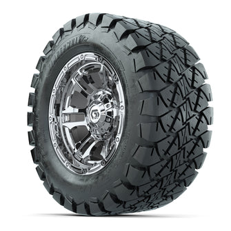 GTW Shogun Chrome 12 in Wheels with 22x10-12 Timberwolf All-Terrain Tires  Full Set