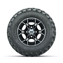 GTW Spyder Machined/Black 10 in Wheels with 20x10.00-10 Rogue All Terrain Tires  Full Set