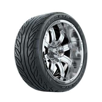 14ù GTW Tempest Chrome Wheels with Fusion GTR Street Tires  Set of 4